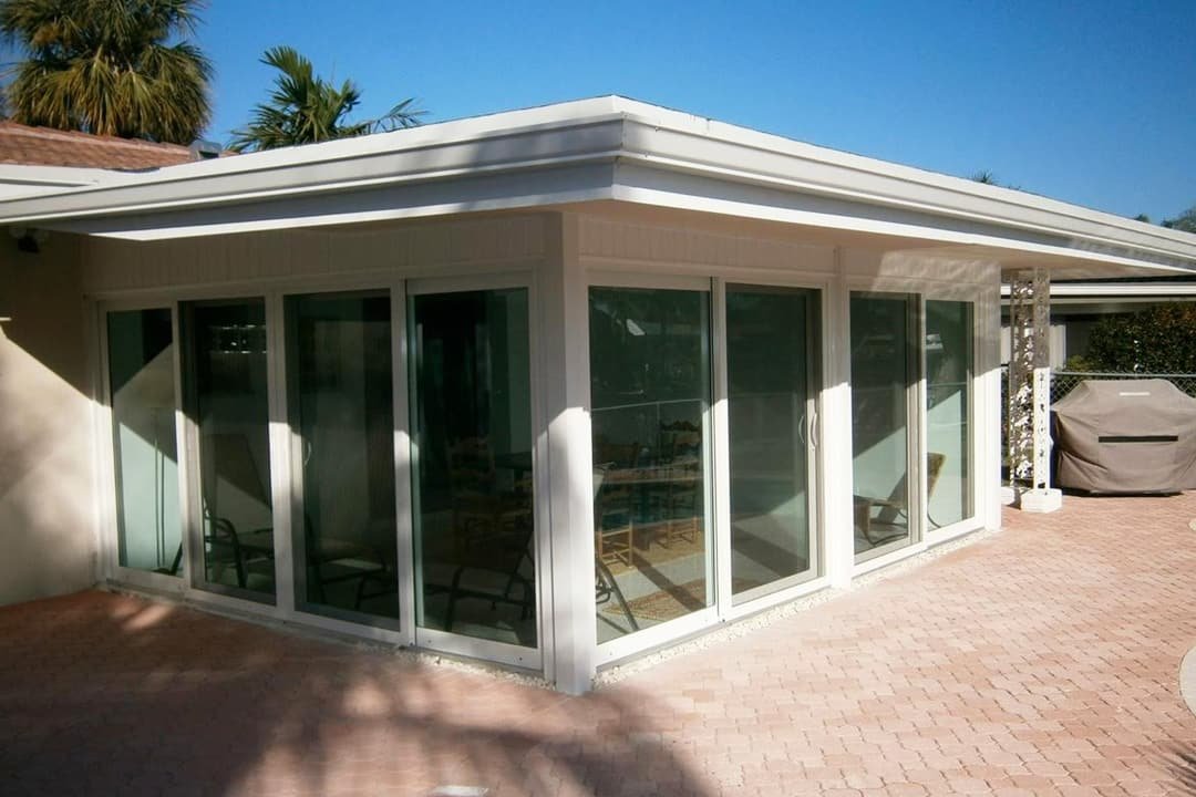 Hurricane-rated impact sliding doors installed by ALCON in South Florida